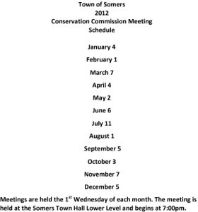 Icon of 2012 Conservation Meeting Schedule